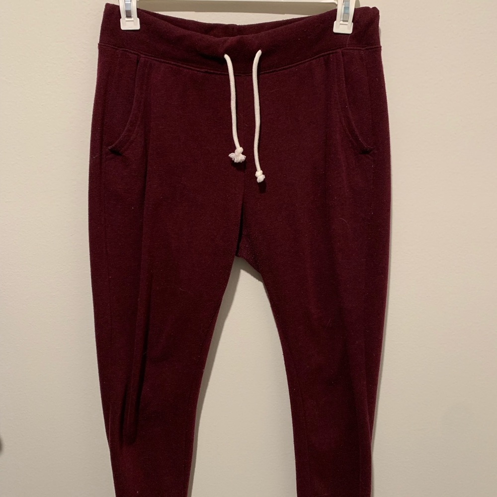 Burgundy joggers